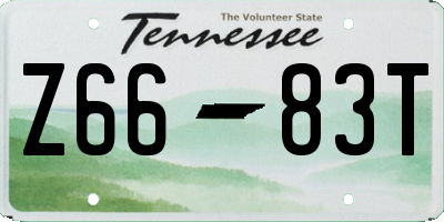 TN license plate Z6683T