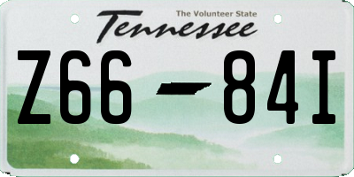 TN license plate Z6684I
