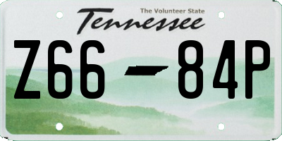 TN license plate Z6684P