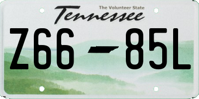 TN license plate Z6685L