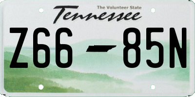 TN license plate Z6685N