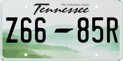 TN license plate Z6685R