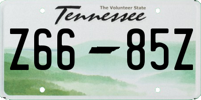 TN license plate Z6685Z