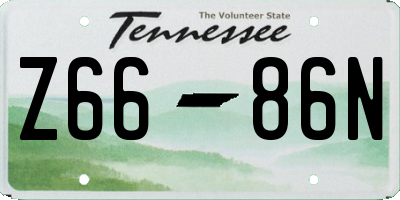 TN license plate Z6686N