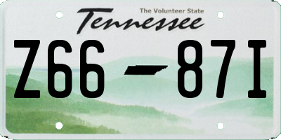 TN license plate Z6687I