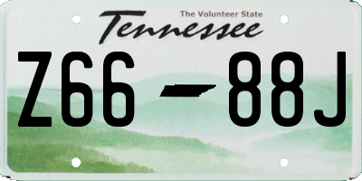 TN license plate Z6688J