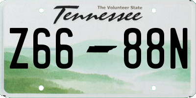 TN license plate Z6688N