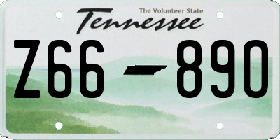 TN license plate Z6689O