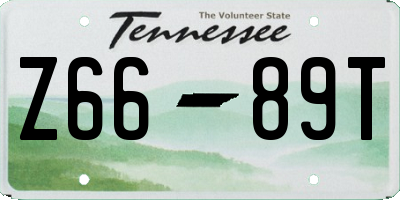 TN license plate Z6689T