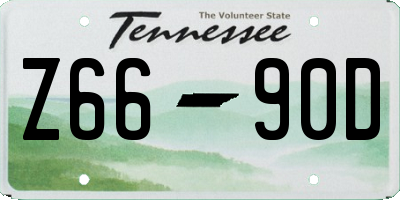 TN license plate Z6690D