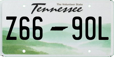 TN license plate Z6690L