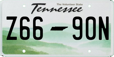 TN license plate Z6690N