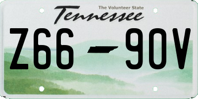 TN license plate Z6690V