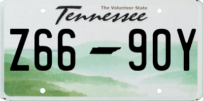 TN license plate Z6690Y