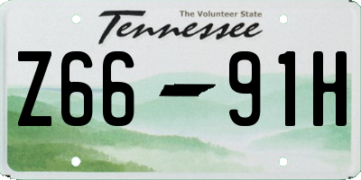 TN license plate Z6691H