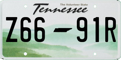 TN license plate Z6691R