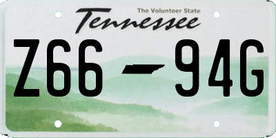 TN license plate Z6694G