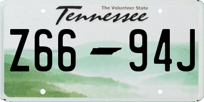 TN license plate Z6694J