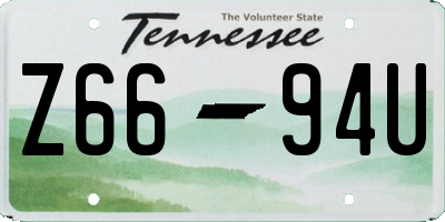 TN license plate Z6694U
