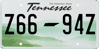 TN license plate Z6694Z