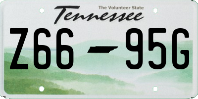 TN license plate Z6695G