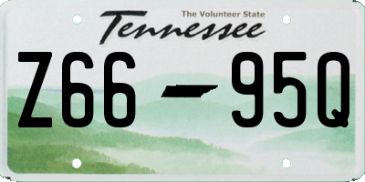 TN license plate Z6695Q