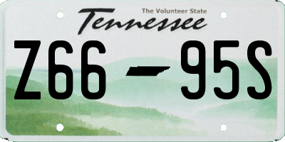 TN license plate Z6695S