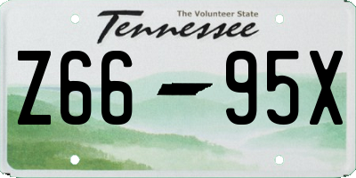 TN license plate Z6695X