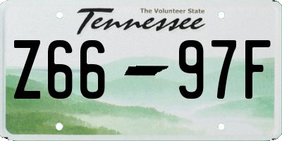 TN license plate Z6697F