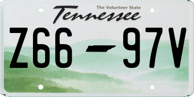 TN license plate Z6697V