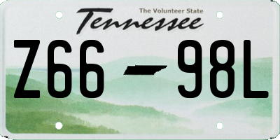 TN license plate Z6698L