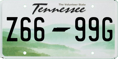 TN license plate Z6699G