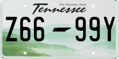 TN license plate Z6699Y