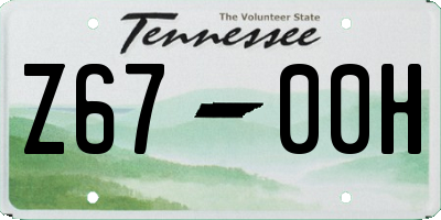 TN license plate Z6700H