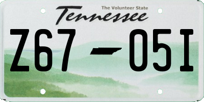TN license plate Z6705I