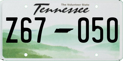 TN license plate Z6705O