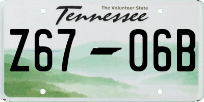 TN license plate Z6706B