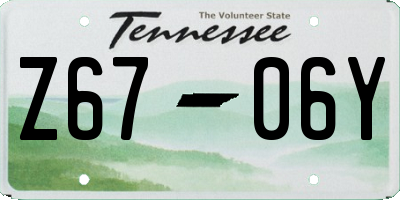 TN license plate Z6706Y