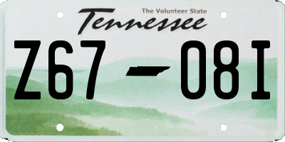 TN license plate Z6708I