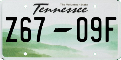 TN license plate Z6709F