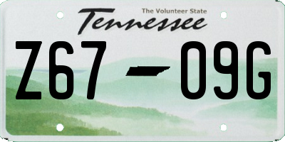 TN license plate Z6709G