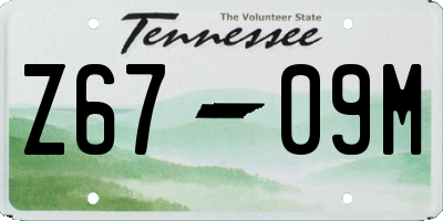 TN license plate Z6709M
