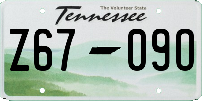 TN license plate Z6709O