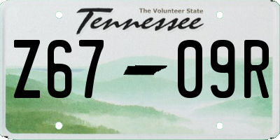TN license plate Z6709R