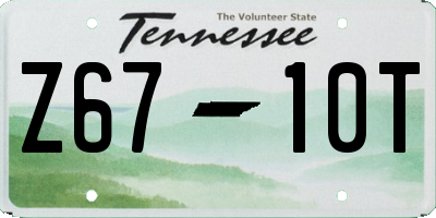 TN license plate Z6710T
