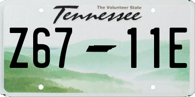 TN license plate Z6711E