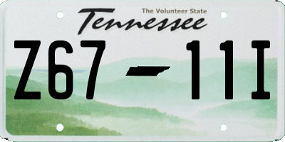TN license plate Z6711I