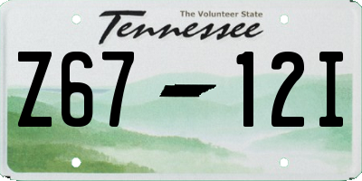 TN license plate Z6712I