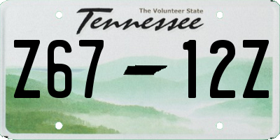 TN license plate Z6712Z