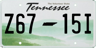 TN license plate Z6715I